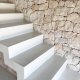 Silba stepenice mikrocement Rustic Blanco Roto Efekt Cement design