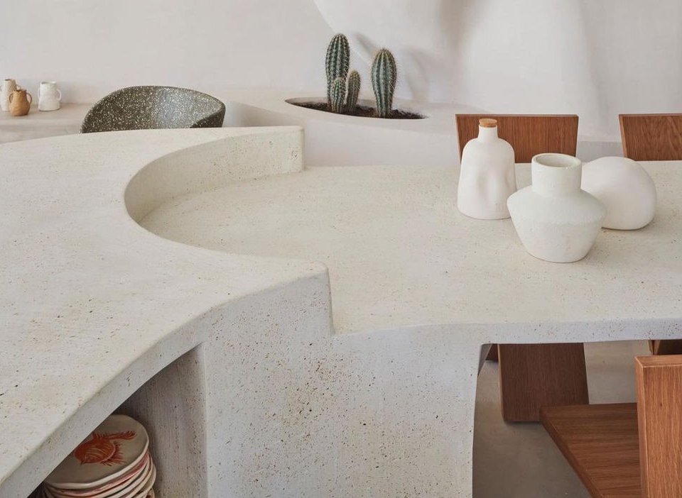 Stol Natur Eco Cement by Cement Design @casamanuelamarbella Design @juanbengoa Project @paulaordovas @carolinacementdesign